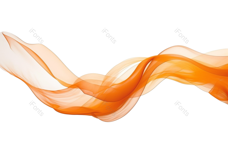 线条图片,动感元素,缎带PNG,橙色免抠素材